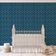 Papel de Parede Vinílico Autoadesivo Mini Palmeira Tropical Impermeável Azul, Removível para Quartos, Salas, Locação e Armários - S4Sassy 63,5 cm (L) × 152,4 cm (C) / Azul - Vinil Texturizado