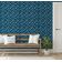 Papel de Parede Vinílico Autoadesivo Mini Palmeira Tropical Impermeável Azul, Removível para Quartos, Salas, Locação e Armários - S4Sassy 63,5 cm (L) × 152,4 cm (C) / Azul - Vinil Texturizado