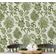Papel de Parede Vinílico Autoadesivo Floral Vintage Verde Impermeável Removível Estilo Asiático para Quartos, Salas e Armários - S4Sassy 63,5 cm (L) × 304,8 cm (C) / Verde - Vinil Texturizado
