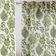 Cortinas Translúcidas Extra-Longas para Janelas/Portas de Pé-Direito Duplo, Conj. 2 Painéis com Ilhós, Georgette Estampadas - Vargottam 106,68 Cm (L) × 274,32 Cm (C) / Verde