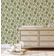 Papel de Parede Vinílico Autoadesivo Floral Vintage Verde Impermeável Removível Estilo Asiático para Quartos, Salas e Armários - S4Sassy 63,5 cm (L) × 304,8 cm (C) / Verde - Vinil Texturizado
