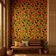 Adesivo Removível Estilo Asiático, Papel Contact Floral Amarelo, Rolo Vinílico Autoadesivo para Parede e Cômoda - S4Sassy 63,5 cm (L) × 914,4 cm (C) / Amarelo - Vinil Liso