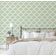Papel de Parede Vinílico Autoadesivo Folha Leque Chic Impermeável Verde, Revestimento Removível para Quartos, Salas e Armários - S4Sassy 63,5 cm (L) × 152,4 cm (C) / Verde - Vinil Texturizado