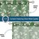 Cortinas Extra-Longas de Georgette Translúcidas com Estampa Floral Verde para Janelas/Portas Altas 2 Painéis Topo com Ilhós - Vargottam 132,08 Cm (L) × 160,02 Cm (C) / Verde