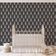 Papel de Parede Vinílico Autoadesivo Estampa Ikat de Folhas à Prova d'água Cinza Removível para Quartos, Salas e Armários - S4Sassy 63,5 cm (L) × 609,6 cm (C) / Cinza - Vinil Texturizado