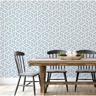 Papel de Parede Folha Moderna Azul, Vinílico Autoadesivo, Envoltório Decorativo, Fácil Instalação para Quarto e Armários - S4Sassy 63,5 cm (L) × 914,4 cm (C) / Azul - Vinil Liso
