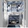 Removível Natural Impermeável Papel Contato Mosaico Abstrato de Lírios Paredes, Armários, Cômoda Vinílico Autoadesivo Azul - S4Sassy 63,5 cm (L) × 914,4 cm (C) / Azul - Vinil Texturizado