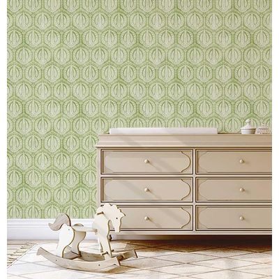 Papel de Parede Vintage com Árvore de Cipreste Verde, Vinil Autoadesivo, Aplicação DIY para Quarto Fazenda, Armários e Ambientes - S4Sassy 63,5 cm (L) × 304,8 cm (C) / Verde - Vinil Liso