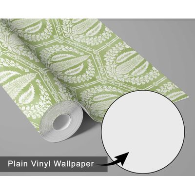 Papel de Parede Vintage com Árvore de Cipreste Verde, Vinil Autoadesivo, Aplicação DIY para Quarto Fazenda, Armários e Ambientes - S4Sassy 63,5 cm (L) × 304,8 cm (C) / Verde - Vinil Liso