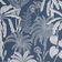 Papel de Parede Vinílico Autoadesivo Estampa Botânica de Selva Impermeável Azul Removível para Quartos, Espaços Alugados, Armários - S4Sassy 63,5 cm (L) × 152,4 cm (C) / Azul - Vinil Liso