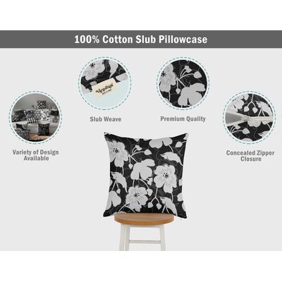 Capa para Almofada Decorativa Impressa, Tema Branco - Vargottam 50,8 Cm × 50,8 Cm – Quadrado / Branco