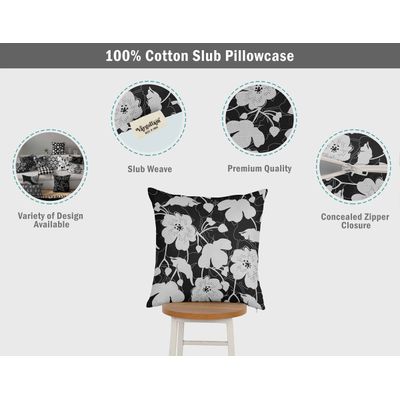 Capa para Almofada Decorativa Impressa, Tema Branco - Vargottam 50,8 Cm × 50,8 Cm – Quadrado / Branco