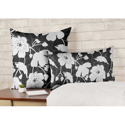 Capa para Almofada Decorativa Impressa, Tema Branco - Vargottam 50,8 Cm × 50,8 Cm – Quadrado / Branco