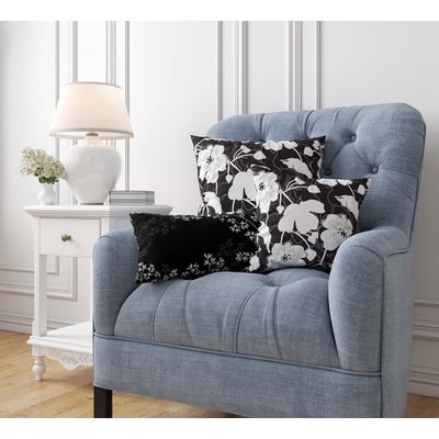 Capa para Almofada Decorativa Impressa, Tema Branco - Vargottam 50,8 Cm × 50,8 Cm – Quadrado / Branco