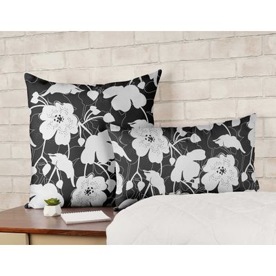 Capa para Almofada Decorativa Impressa, Tema Branco - Vargottam 50,8 Cm × 50,8 Cm – Quadrado / Branco