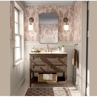 Papel de Parede Vinílico Autoadesivo Removível, Botânica Chic, Bege Impermeável, para Quartos, Salas, Locação e Armários - S4Sassy 63,5 cm (L) × 152,4 cm (C) / Bege - Vinil Texturizado