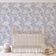 Papel de Parede Vinílico Autoadesivo Chic Folhas Aquareladas Impermeável - Azul, Removível para Quartos, Sala, Armários e Locação - S4Sassy 63,5 cm (L) × 914,4 cm (C) / Azul - Vinil Texturizado