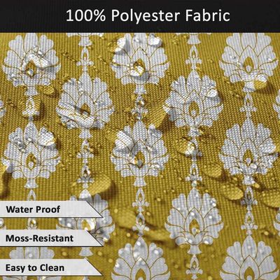 Toalhas de Mesa Impermeáveis para Uso Interno e Externo para Pátio - Capas Primavera/Verão para Quintal, Churrasco e Piquenique - Vargottam 147,32 Cm × 304,8 Cm – Com Furo Para Guarda-Sol / Amarelo