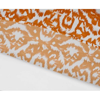 Toalha de Mesa Interna/Externa Impermeável para Pátio, Capa de Mesa Primavera/Verão para Quintal/Churrasco/Piquenique - Vargottam 147,32 Cm × 147,32 Cm – Quadrado Com Furo Para Guarda-Sol / Laranja