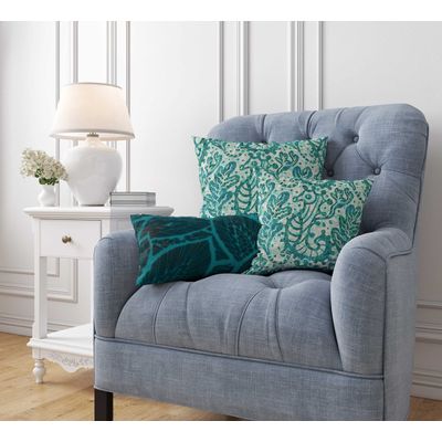 Capas Decorativas para Travesseiro e Almofada Estampadas Tema Azul - Vargottam 60,96 Cm × 60,96 Cm – Retangular / Azul
