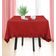 Toalha de Mesa Redonda com Babados em Algodão, Capa Protetora Lisa, Estilo Farmhouse, Lavável, Vermelha - Vargottam 137,16 Cm × 203,2 Cm – Retangular / Vermelho