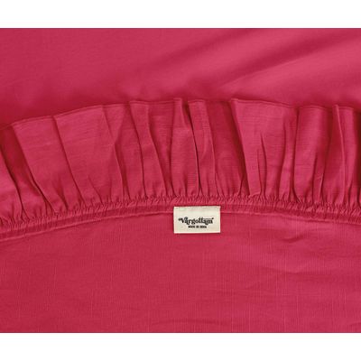 Toalha de Mesa Redonda com Babados de Algodão Lisa para Cozinha e Jantar, Decorativa, Rosa - Vargottam 387,1 Cm × 774,19 Cm – Retangular / Rosa