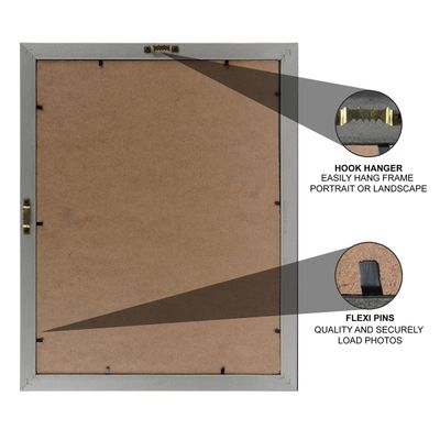 Moldura Pequena para Fotos (Parede e Mesa) em Madeira Branca - Pacote com 4 - Traceease 20,32 Cm × 25,4 Cm / Branco