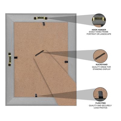 Moldura Pequena para Fotos (Parede e Mesa) em Madeira Branca - Pacote com 4 - Traceease 20,32 Cm × 25,4 Cm / Branco