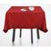 Toalha de Mesa Redonda com Babados em Algodão, Capa Protetora Lisa, Estilo Farmhouse, Lavável, Vermelha - Vargottam 152,4 Cm × 154,4 Cm – Quadrado / Vermelho