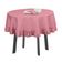 Toalha Redonda de Mesa de Algodão com Babados, Capa Protetora Lisa Lavável Estilo Rústico, Rosa - Vargottam 162,56 Cm – Redondo / Rosa