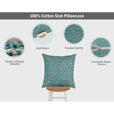 Capas de Almofada Decorativas com Estampa Azul - Vargottam 30,48 Cm × 30,48 Cm – Quadrado / Azul