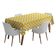 Toalhas de Mesa Impermeáveis para Uso Interno e Externo para Pátio - Capas Primavera/Verão para Quintal, Churrasco e Piquenique - Vargottam 147,32 Cm × 259,08 Cm / Amarelo