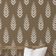 Vinil Autoadesivo Estampa Ikat de Folhas Impermeável Marrom Removível Estilo Asiático Para Quartos, Salas e Armários - S4Sassy 63,5 cm (L) × 152,4 cm (C) / Marrom - Vinil Texturizado