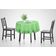Toalha de Mesa Redonda de Algodão Lisa com Babados para Cozinha e Sala de Jantar, Verde - Vargottam 152,4 Cm × 274,32 Cm – Retangular / Verde