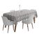 Toalha de Mesa Impermeável para Uso Interno e Externo, Pátio, Primavera/Verão, Mesa de Quintal/Churrascos/Piquenique - Vargottam 147,32 Cm × 304,8 Cm – Com Furo Para Guarda-Sol / Cinza