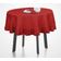 Toalha de Mesa Redonda com Babados em Algodão, Capa Protetora Lisa, Estilo Farmhouse, Lavável, Vermelha - Vargottam 137,16 Cm – Redondo / Vermelho