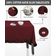 Toalha de Mesa de Algodão com Babados, Redonda, Capa Protetora Lisa, Estilo Farmhouse, Lavável, Vermelha - Vargottam 152,4 Cm × 154,4 Cm – Quadrado / Vermelho