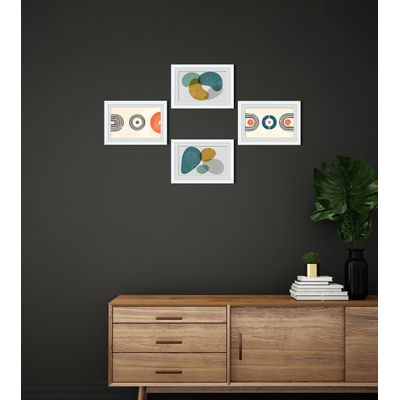 Moldura Pequena para Fotos (Parede e Mesa) em Madeira Branca - Pacote com 4 - Traceease 30,48 Cm × 45,72 Cm / Branco