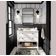 Papel de Parede Vinílico Autoadesivo Removível Folha de Palmeira Impermeável Cinza para Quarto, Sala, Locatários e Armários - S4Sassy 63,5 cm (L) × 152,4 cm (C) / Cinza - Vinil Texturizado