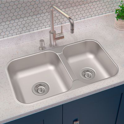 Cuba Dupla Embutir/Sobrepor Inox Acetinado Isis 34 28 BS - Tramontina 94062/102