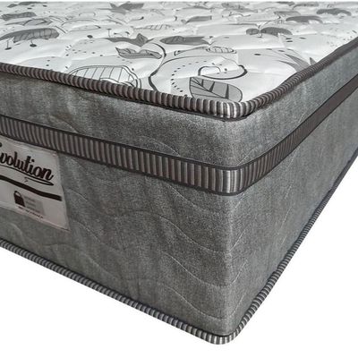 Cama Box Baú Casal Bipartido - Tecido Sintético Preto Colchão De Molas Ensacadas - Probel - Evolution