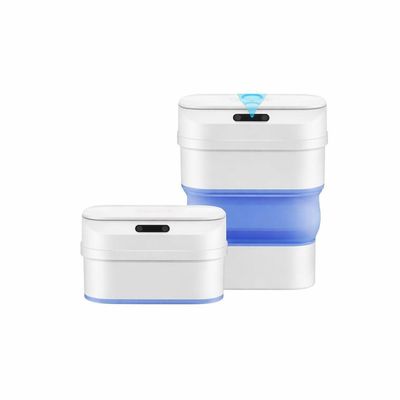Lixeira Automática Dobrável  Sensor Sem Toque Azul