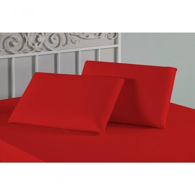 Kit Fronhas Nobre 2 Peças 50cm X 70cm Malha 100% Algodão - Vermelho