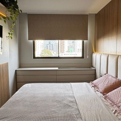 Persiana Rolo Blackout Marrom Napolis - 1,93m X 2,64m Marrom