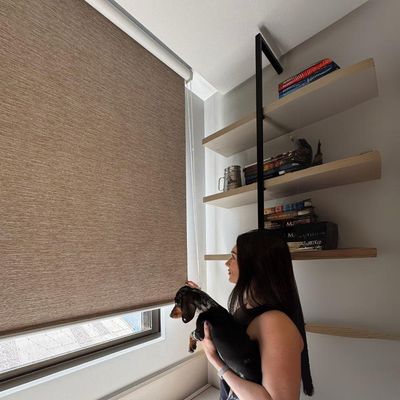 Persiana Rolo Blackout Marrom Napolis - 1,93m X 2,64m Marrom