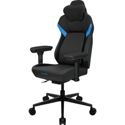 Cadeira Gamer Core Smart Racer em Couro Sintético com Suporte Lombar Automático Azul-preta