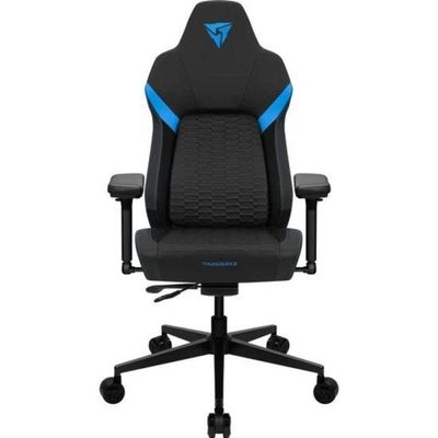 Cadeira Gamer Core Smart Racer em Couro Sintético com Suporte Lombar Automático Azul-preta
