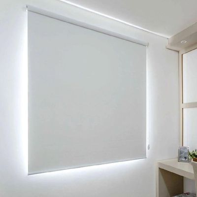 Persiana Rolo Blackout Branco Napolis - 2,41m X 2,31m Branco