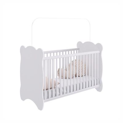 Berço Em Mdp 15mm Com Bordas Em Pvc Arredondados Percasa Branco