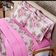Kit Cobre Leito Colcha Queen Estampado Munique Floral Púrpura Dupla Face Com Fronhas 03 Peças - Percal Algodão 120 Fios